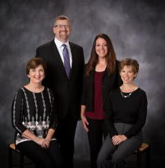 Left to Right: Marci Logsdon, Rev. F. Matt Fowler, Jackie Urkoski, Christy Bousquet